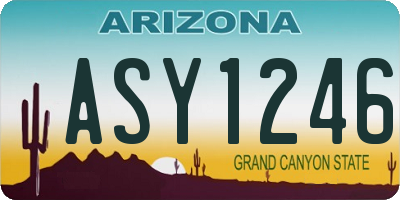 AZ license plate ASY1246