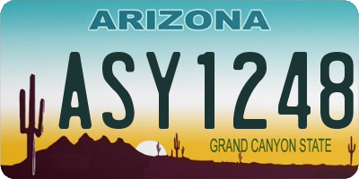 AZ license plate ASY1248