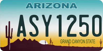 AZ license plate ASY1250
