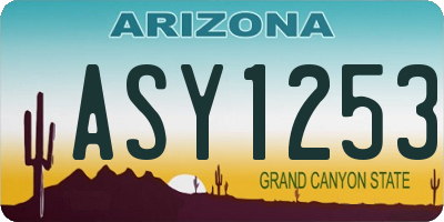 AZ license plate ASY1253
