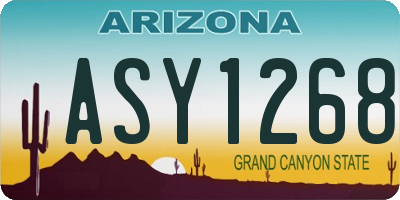 AZ license plate ASY1268