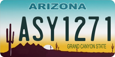 AZ license plate ASY1271