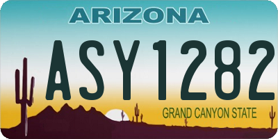 AZ license plate ASY1282