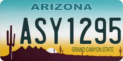 AZ license plate ASY1295