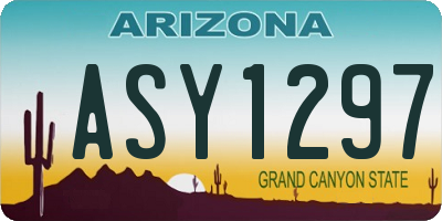 AZ license plate ASY1297