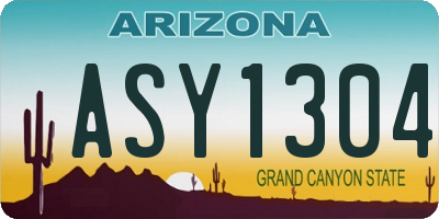 AZ license plate ASY1304