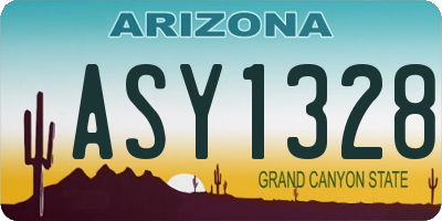 AZ license plate ASY1328