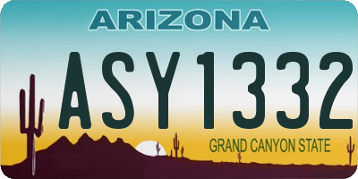 AZ license plate ASY1332
