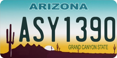 AZ license plate ASY1390