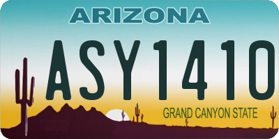 AZ license plate ASY1410