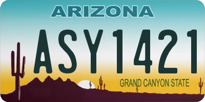 AZ license plate ASY1421