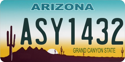 AZ license plate ASY1432
