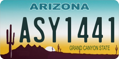AZ license plate ASY1441