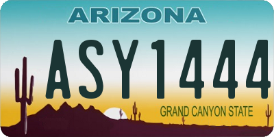 AZ license plate ASY1444