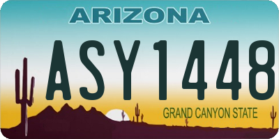AZ license plate ASY1448