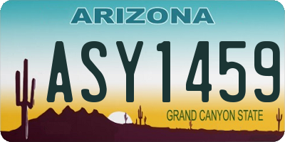 AZ license plate ASY1459