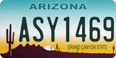 AZ license plate ASY1469