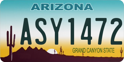 AZ license plate ASY1472