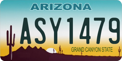 AZ license plate ASY1479