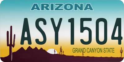 AZ license plate ASY1504