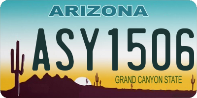 AZ license plate ASY1506