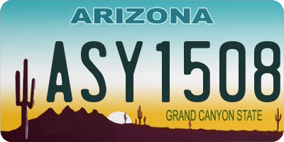AZ license plate ASY1508
