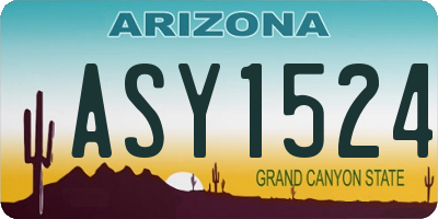 AZ license plate ASY1524