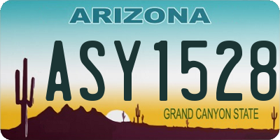 AZ license plate ASY1528