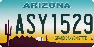 AZ license plate ASY1529