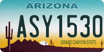 AZ license plate ASY1530