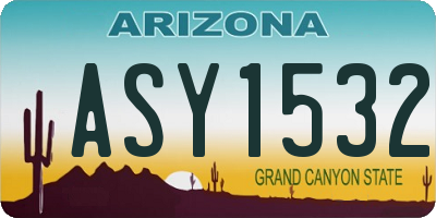 AZ license plate ASY1532
