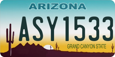 AZ license plate ASY1533