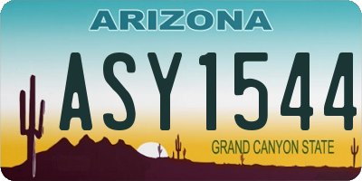 AZ license plate ASY1544