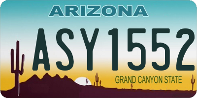 AZ license plate ASY1552