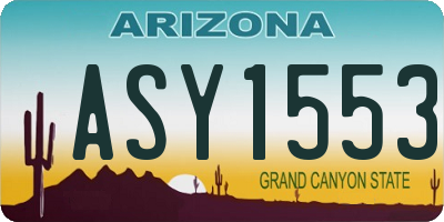 AZ license plate ASY1553