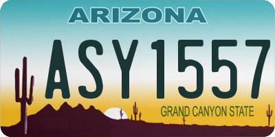 AZ license plate ASY1557