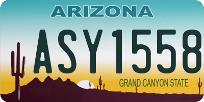 AZ license plate ASY1558