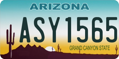 AZ license plate ASY1565