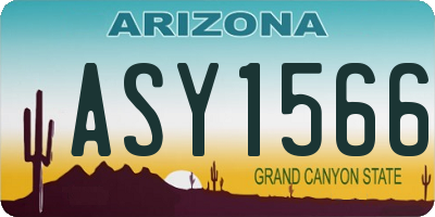 AZ license plate ASY1566
