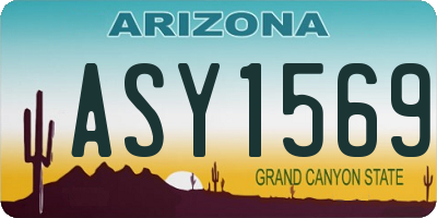 AZ license plate ASY1569