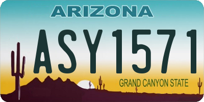 AZ license plate ASY1571