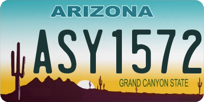 AZ license plate ASY1572