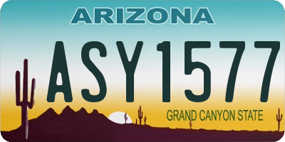 AZ license plate ASY1577