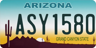 AZ license plate ASY1580