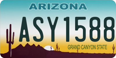 AZ license plate ASY1588
