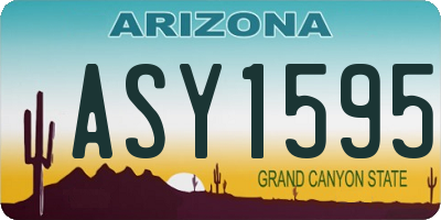 AZ license plate ASY1595
