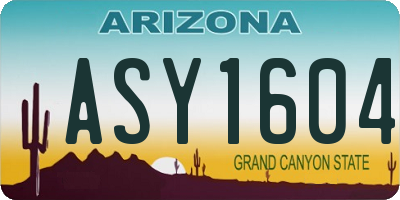 AZ license plate ASY1604