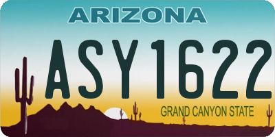 AZ license plate ASY1622