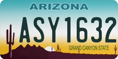 AZ license plate ASY1632