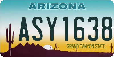 AZ license plate ASY1638